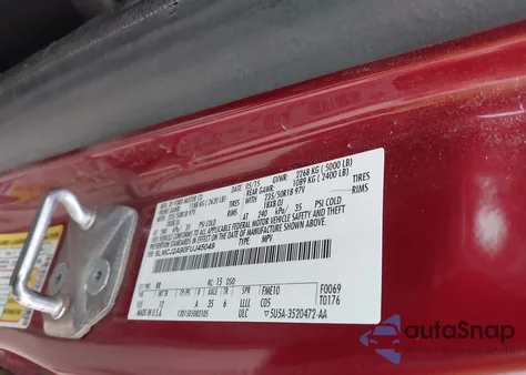 2015 Lincoln Mkc z USA, uszkodzony, nr VIN 5LMCJ2A90FUJ45049